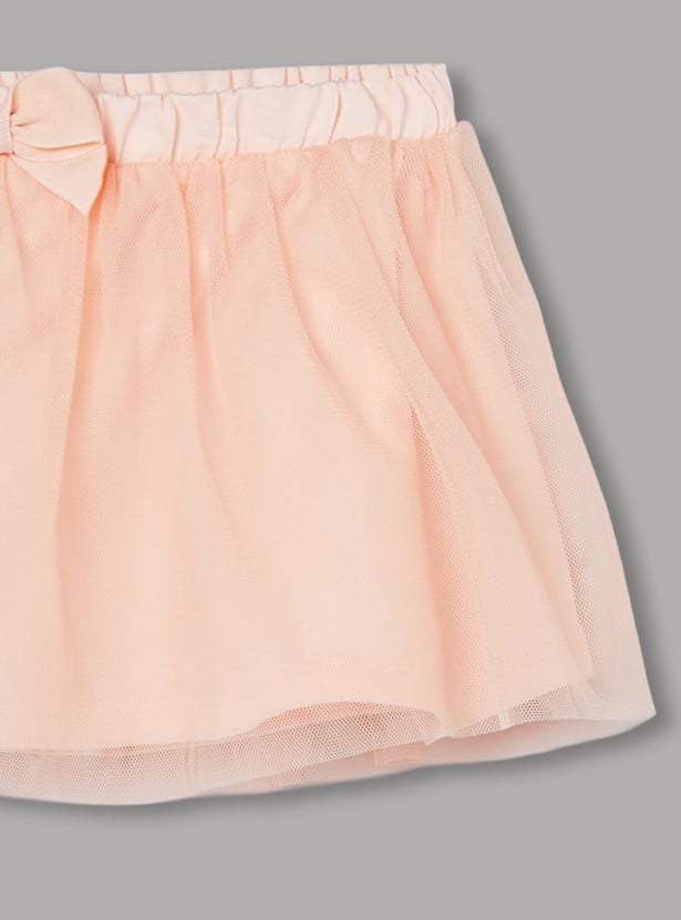 FAME FOREVER Girls Embroidered Bodysuit with Skirt