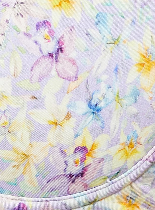 ENAMOR Floral Print Padded Non-Wired T-shirt Bra