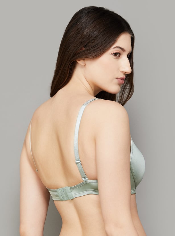 ENAMOR Solid Padded Non-Wired T-shirt Bra