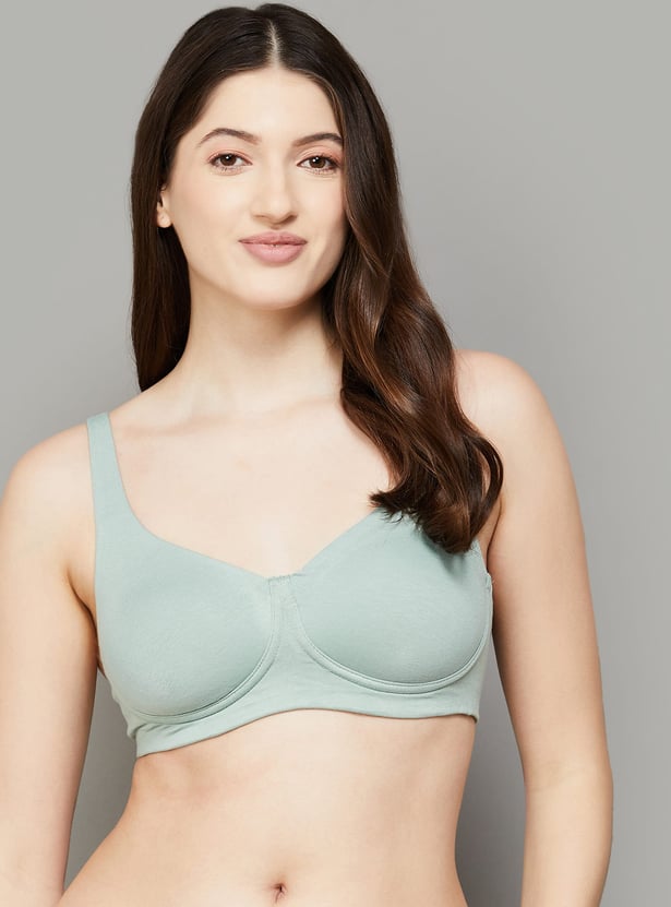 ENAMOR Solid Padded Non-Wired T-shirt Bra