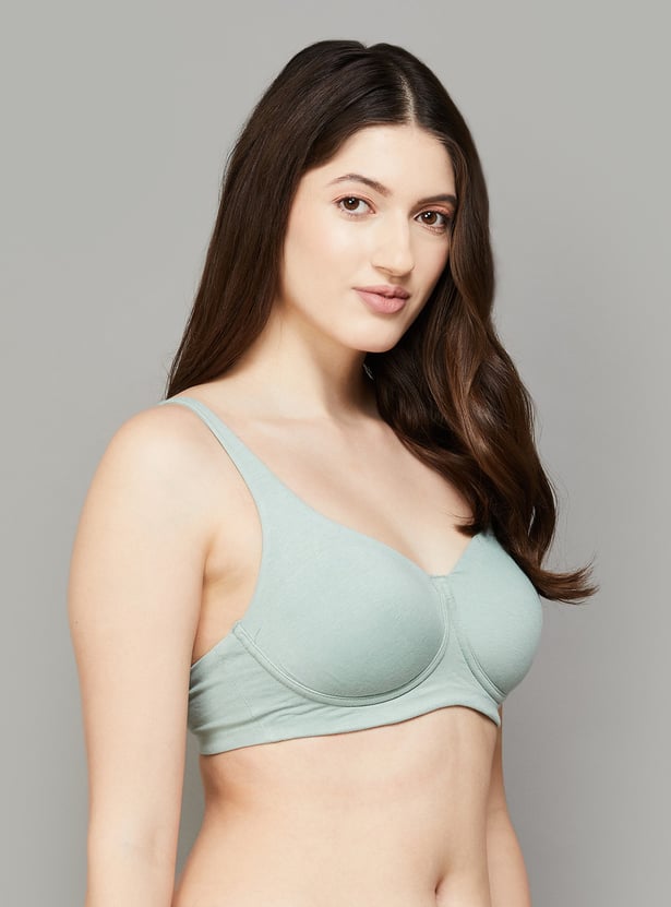 ENAMOR Solid Padded Non-Wired T-shirt Bra