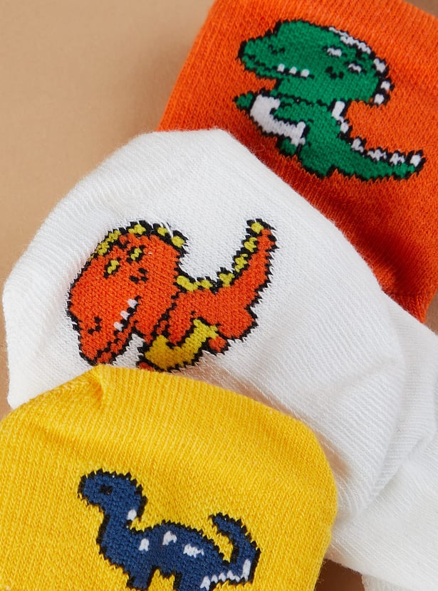 FAME FOREVER Boys Assorted Ankle Length Socks - Pack of 3