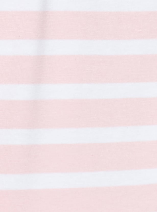 GINGER Striped Johnny Collar T-shirt