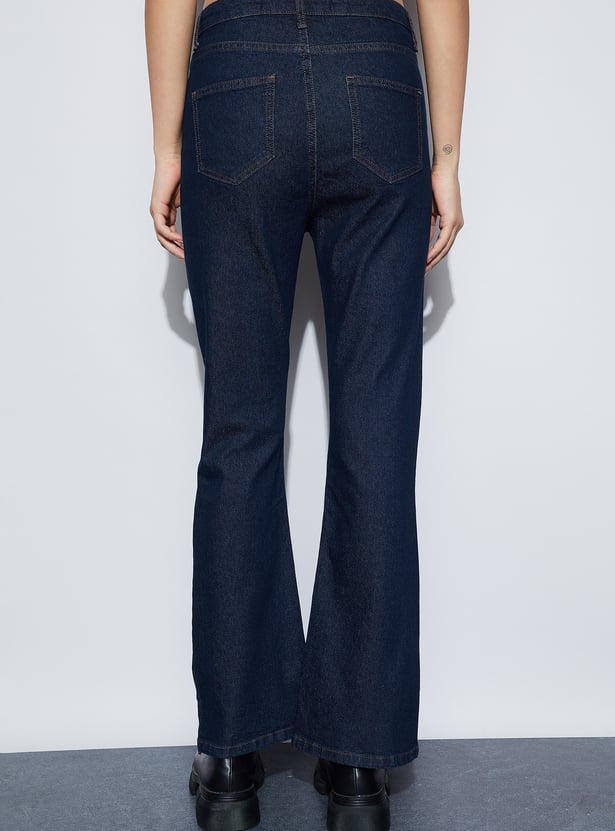 GINGER Washed Bootcut Jeans