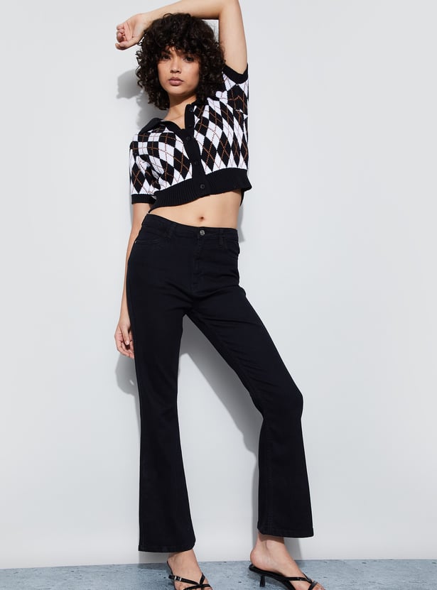 GINGER Solid Clean Look Medium Rise Jeans