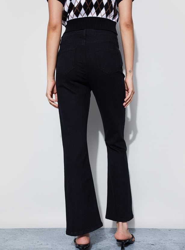GINGER Solid Clean Look Medium Rise Jeans