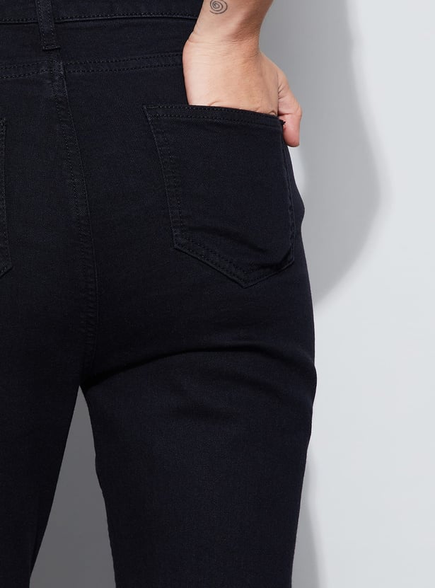 GINGER Solid Clean Look Medium Rise Jeans