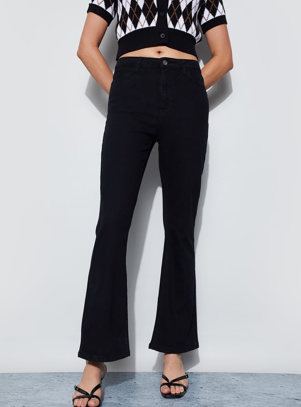 GINGER Solid Clean Look Medium Rise Jeans