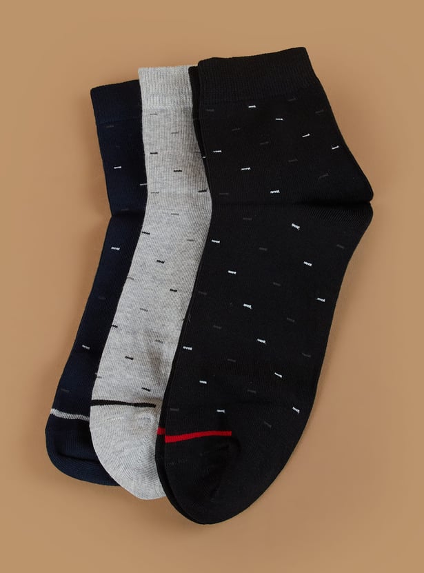 CODE Patterned Ankle-Length Socks - Pack of 3