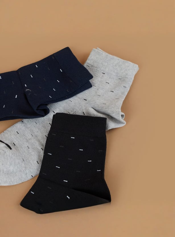 CODE Patterned Ankle-Length Socks - Pack of 3
