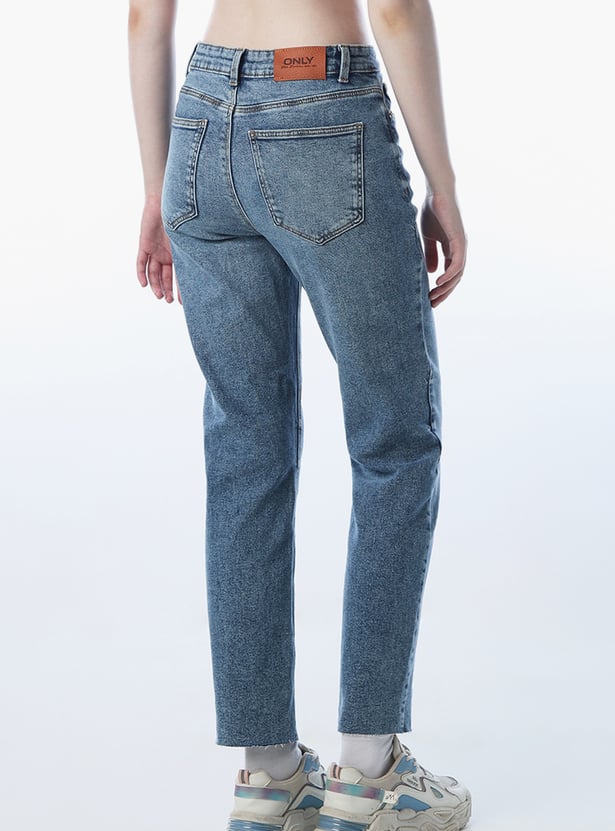 ONLY Medium Wash Straight Fit Jeans