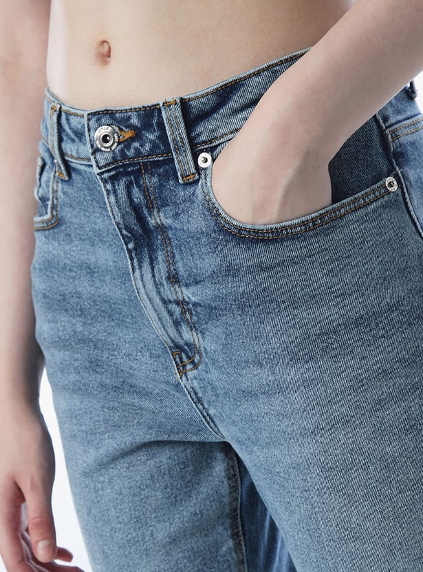 ONLY Medium Wash Straight Fit Jeans