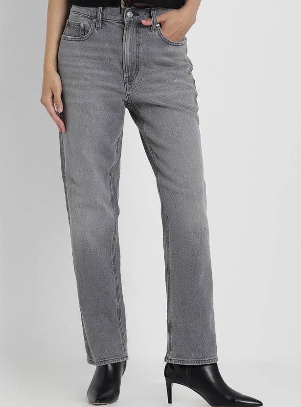 AMERICAN EAGLE Washed Straight Fit Jeans