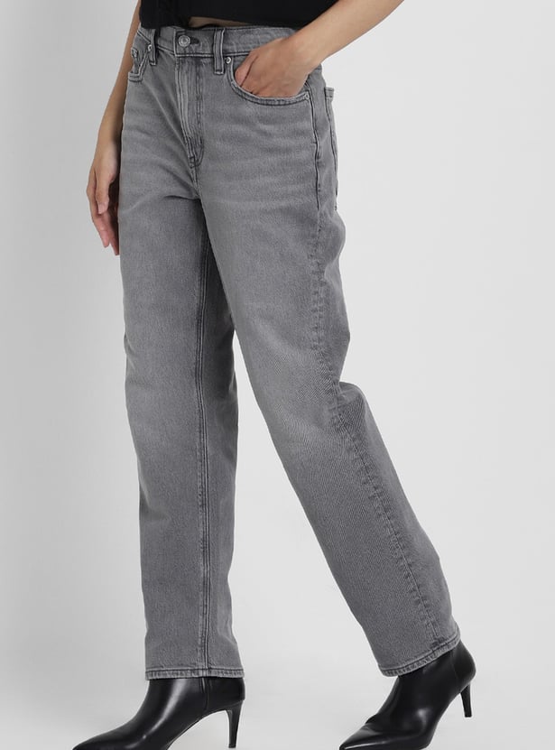 AMERICAN EAGLE Washed Straight Fit Jeans