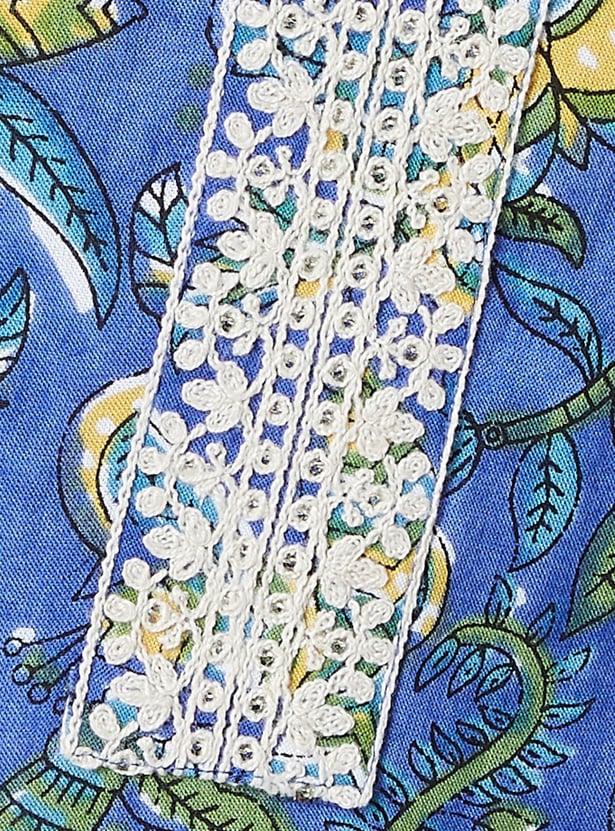 MELANGE Floral Print Straight Kurta