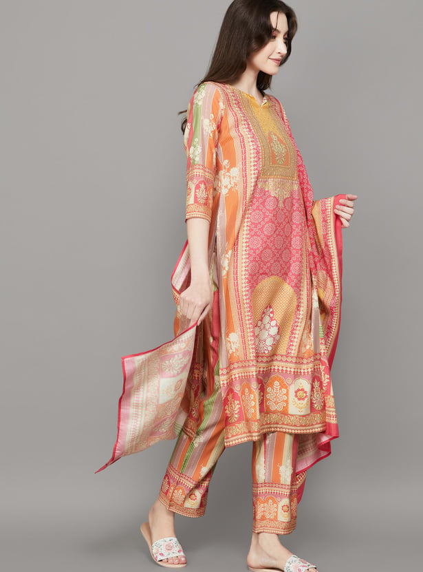 LIBAS Printed Straight Kurta Set