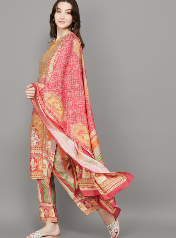 LIBAS Printed Straight Kurta Set