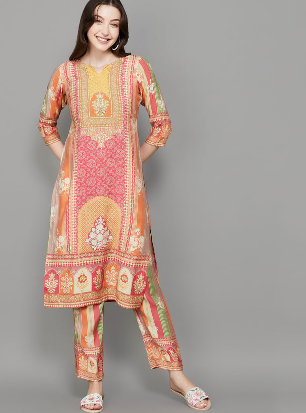 LIBAS Printed Straight Kurta Set