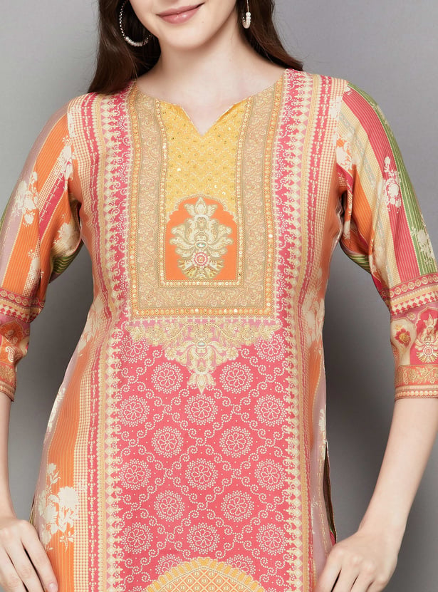 LIBAS Printed Straight Kurta Set