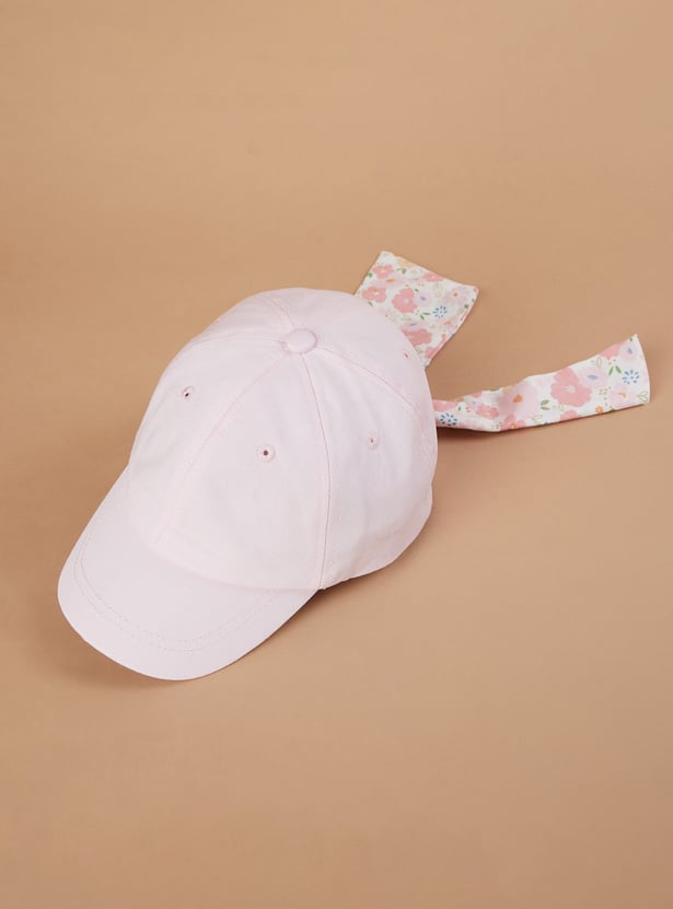 FAME FOREVER Solid Cap with Bandana Detail