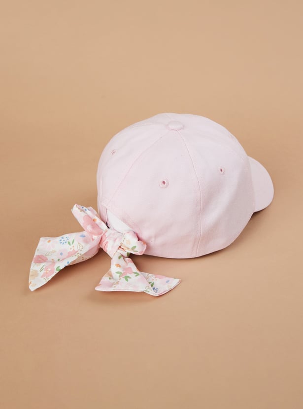 FAME FOREVER Solid Cap with Bandana Detail