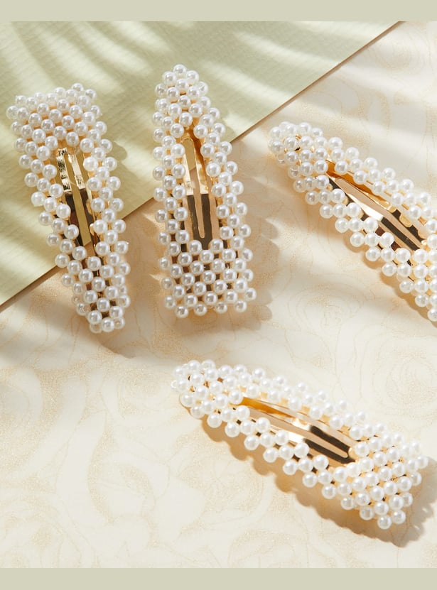 FAME FOREVER Embellished Alligator Clips - Pack of 4