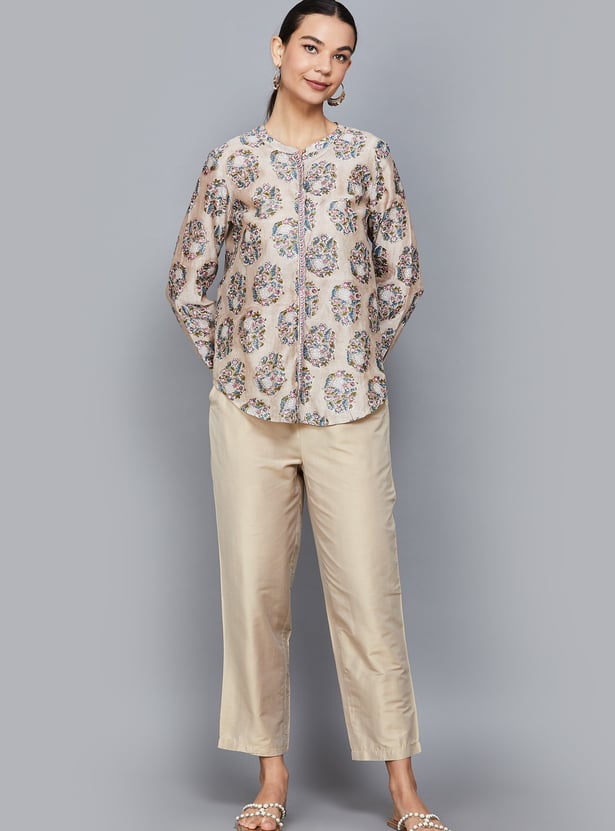 W Solid Straight Pants
