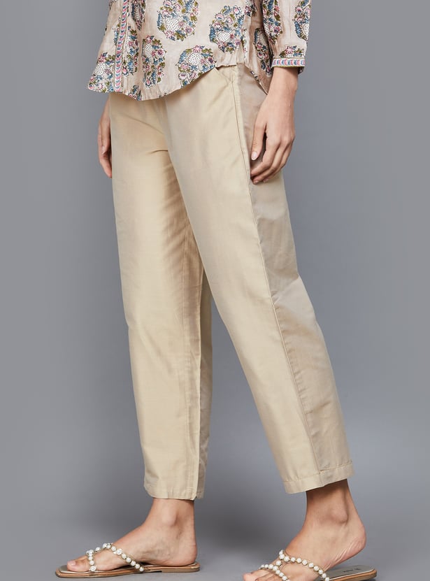 W Solid Straight Pants