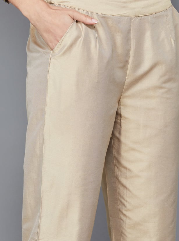W Solid Straight Pants