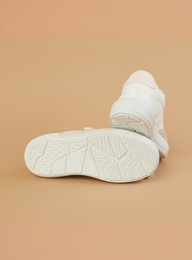 FAME FOREVER Girls Velcro Shoes with Charm Accents