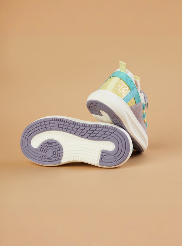 FAME FOREVER Girls Velcro Shoes with Contrast Overlays