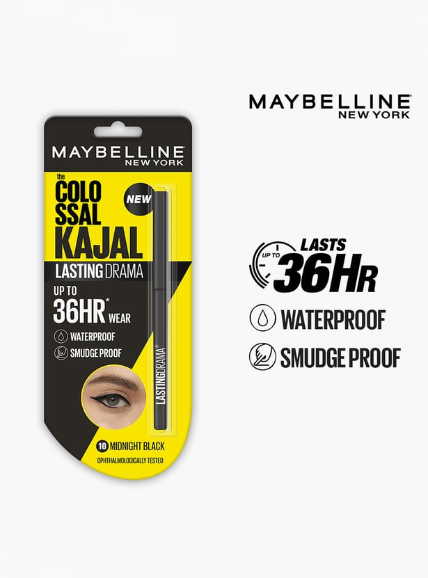 MAYBELLINE NEW YORK Colossal Lasting Drama Kajal - 10 Midnight Black - 0.31g