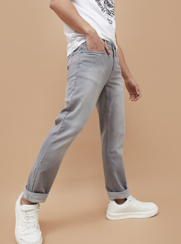 FORCA Washed Slim Tapered Jeans