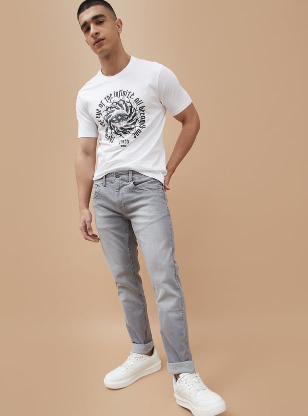 FORCA Washed Slim Tapered Jeans