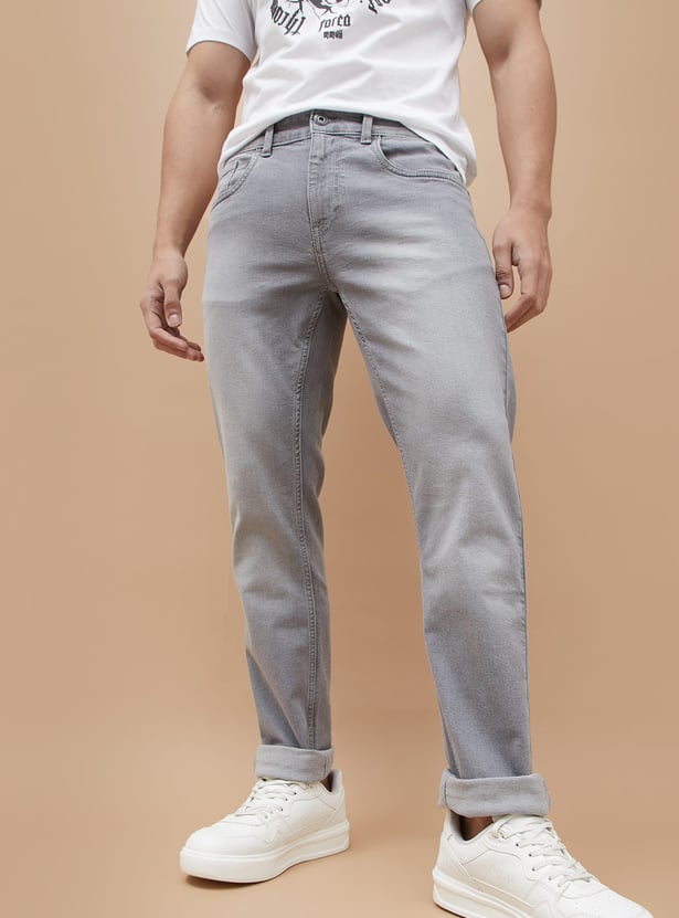 FORCA Washed Slim Tapered Jeans