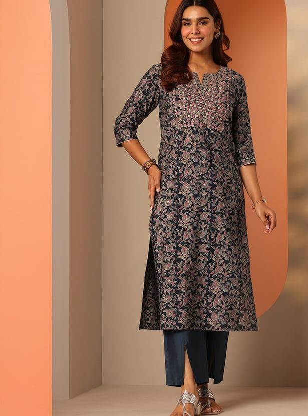 LIBAS Printed Straight Kurta Set