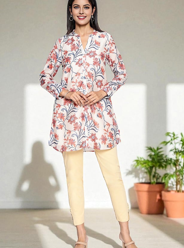 W Floral Print Straight Tunic