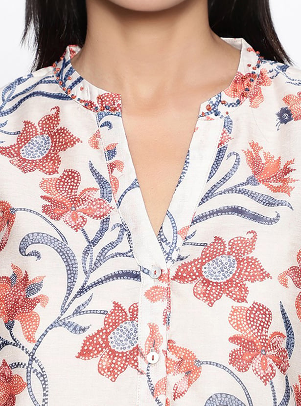 W Floral Print Straight Tunic