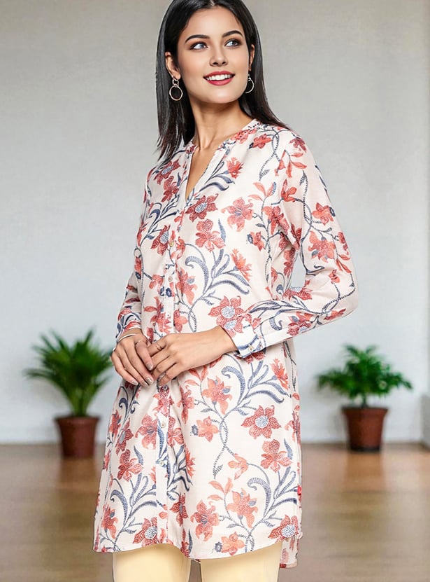 W Floral Print Straight Tunic