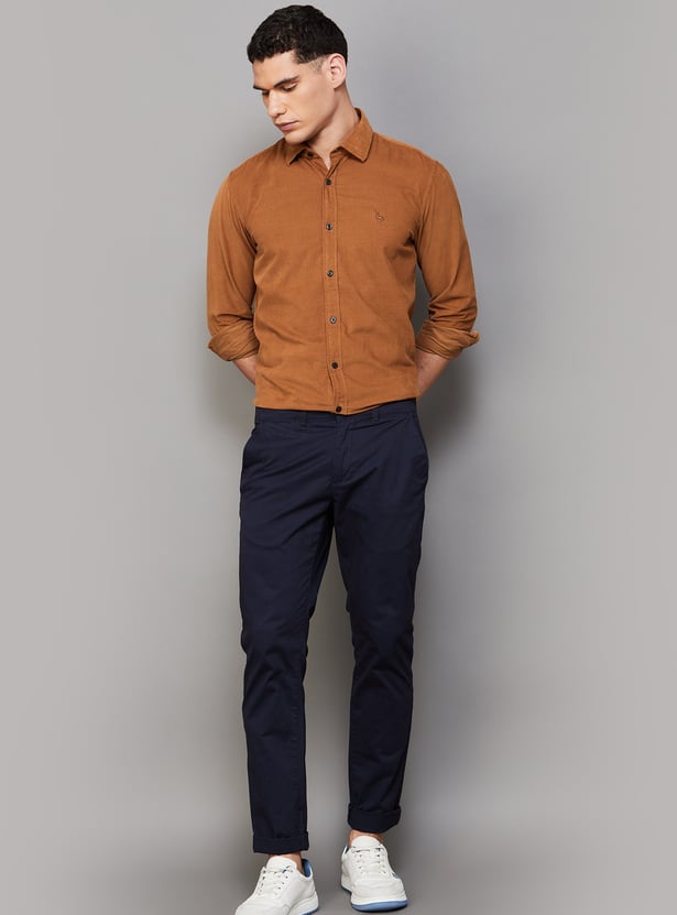 VH SPORTS Solid Slim Fit Shirt