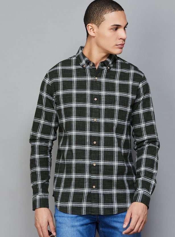 UNITED COLORS OF BENETTON Checked Regular Fit Shirt