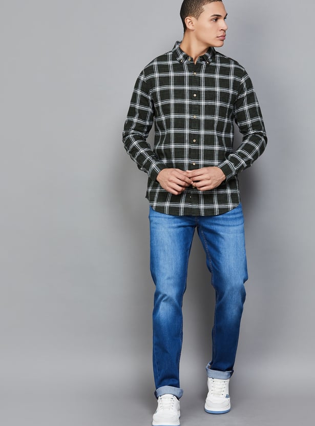 UNITED COLORS OF BENETTON Checked Regular Fit Shirt