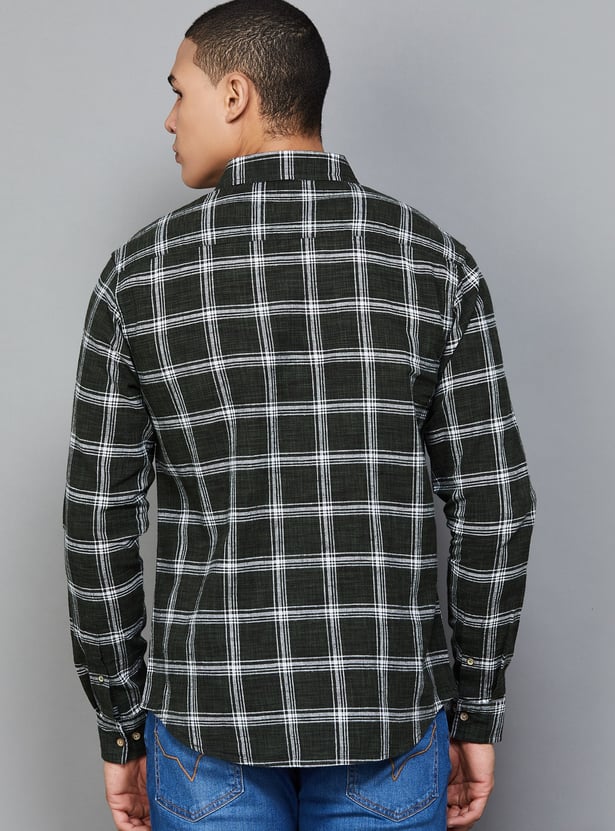 UNITED COLORS OF BENETTON Checked Regular Fit Shirt