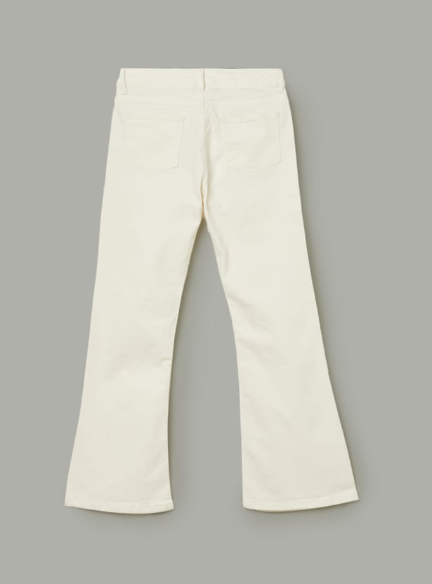 FAME FOREVER Girls Embellished Flared Jeans