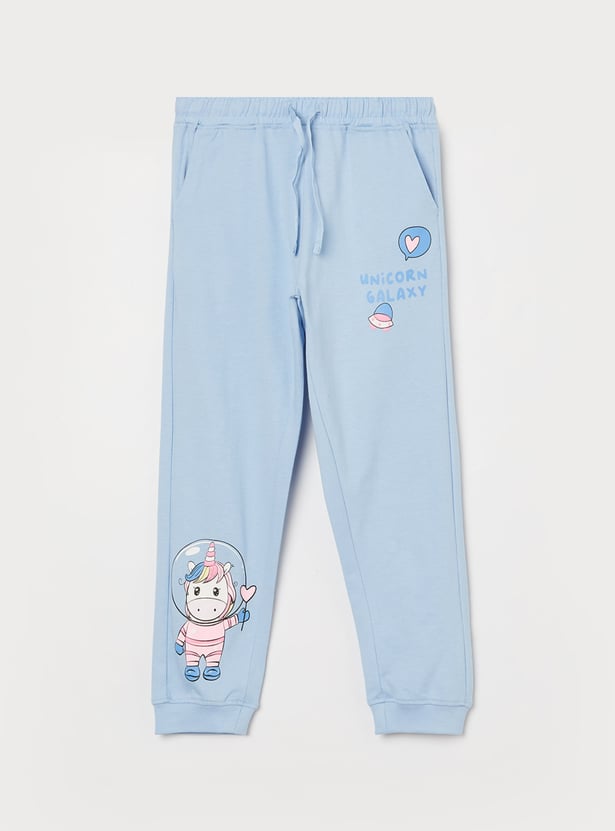 FAME FOREVER Girls Unicorn Print Joggers