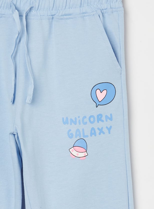 FAME FOREVER Girls Unicorn Print Joggers