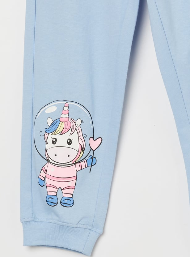 FAME FOREVER Girls Unicorn Print Joggers