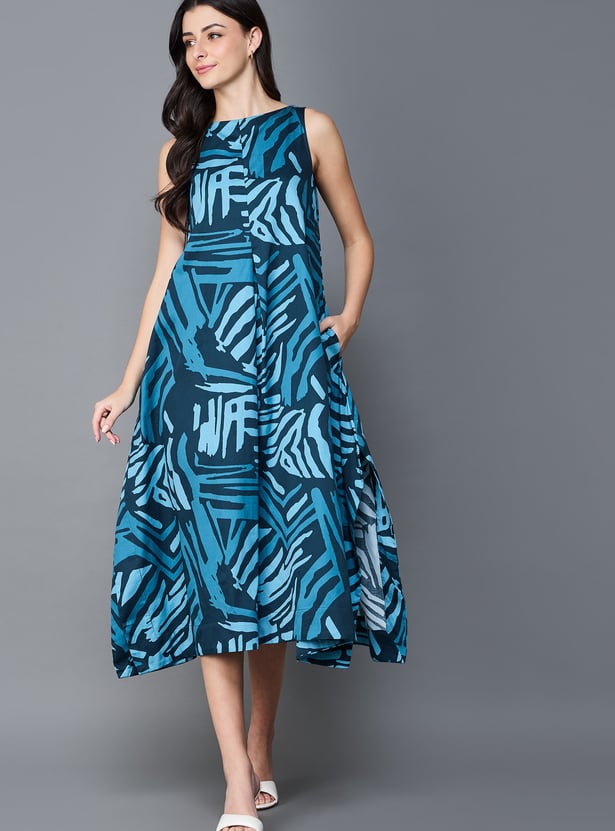 AND Abstract Print A-Line Dress