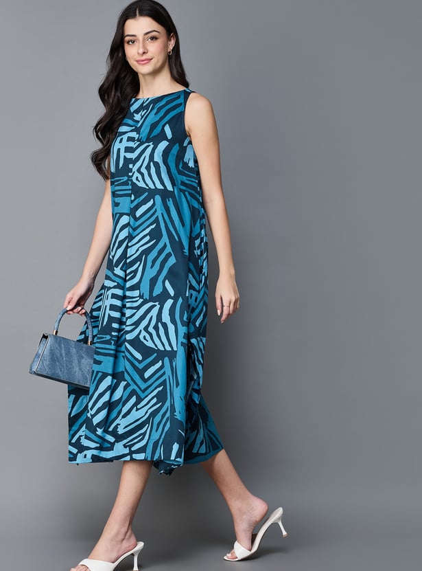 AND Abstract Print A-Line Dress