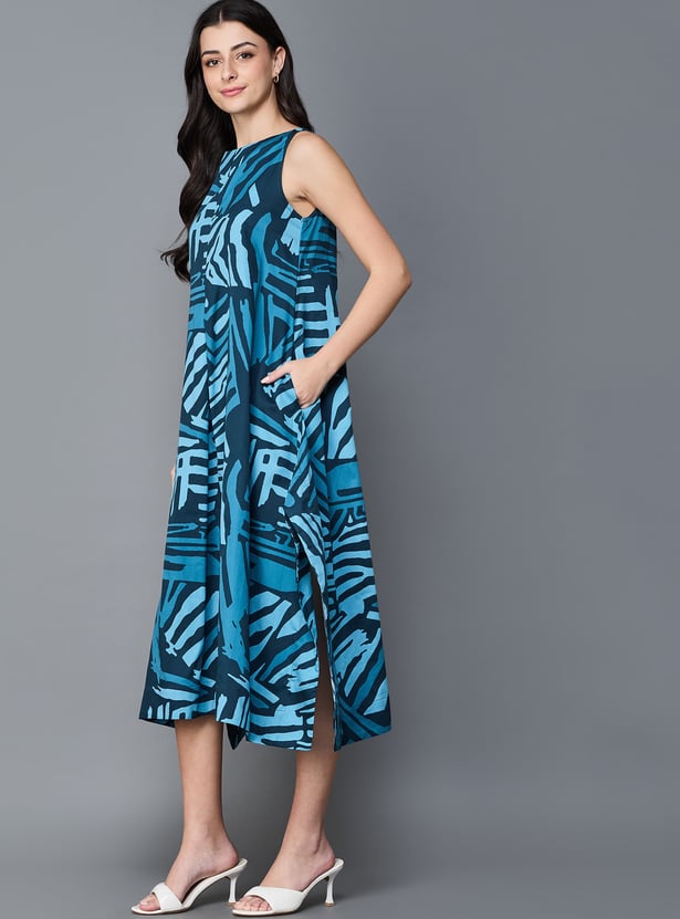 AND Abstract Print A-Line Dress